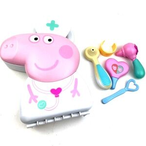 Peppa Pig Playset Checkup Doctor Nurse Carry Case Accessories 6pc Set Toys